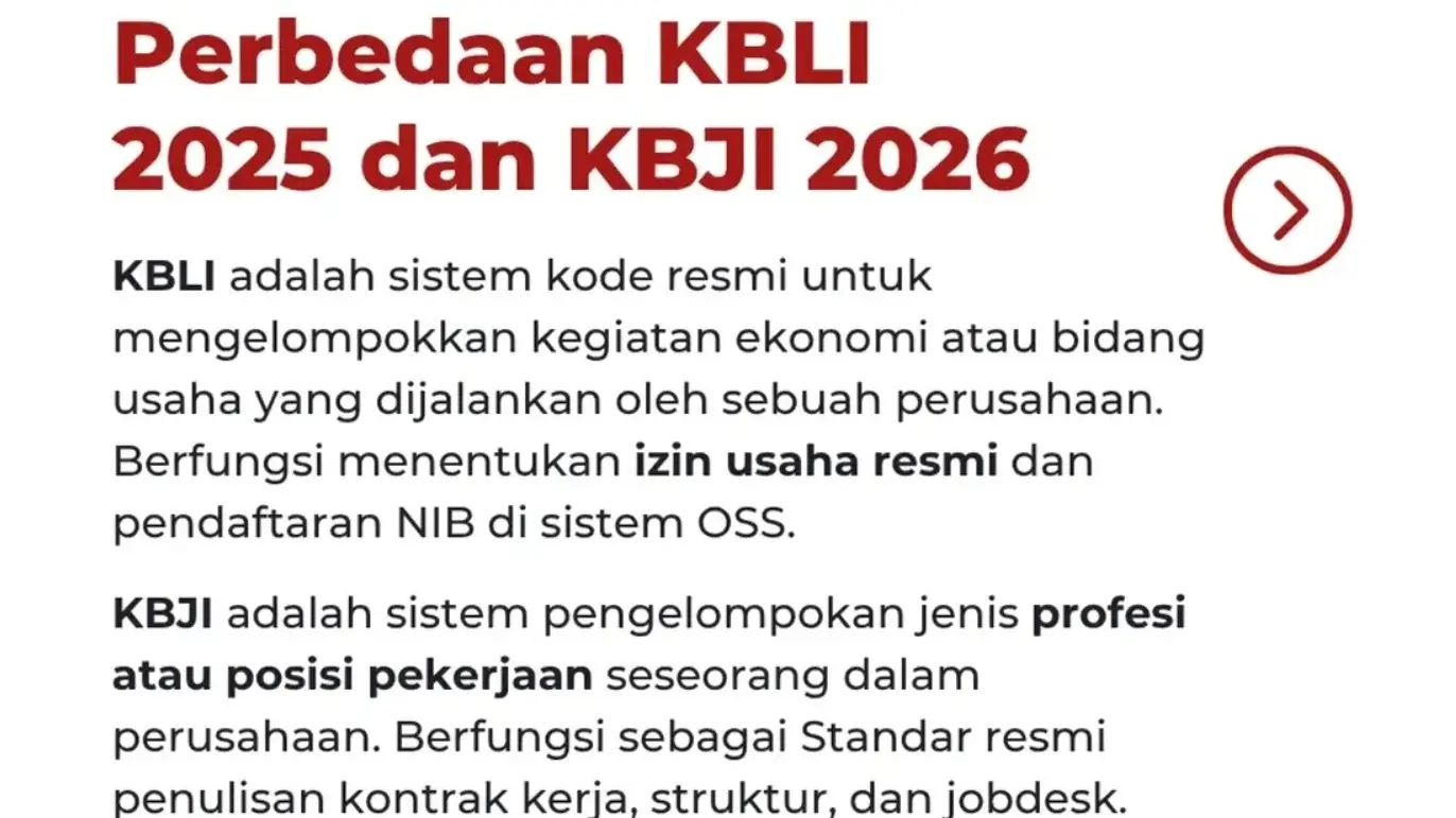 Memahami Perbedaan KBLI 2025 dan KBJI 2026